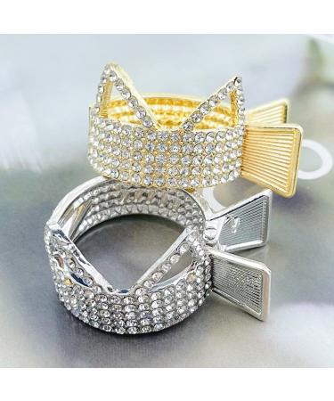 2 Pcs Rhinestone Cat Ears Ponytail Hair Clips - Fashion Metal Barrettes for Women and Girls - Buy Online on GoSupps.com