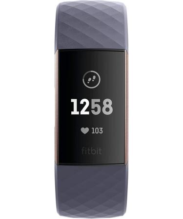 Shop Fitbit Charge 3 Fitness Tracker - Rose GoldBlue Grey | Best Deals & Free Shipping - Buy Online on GoSupps.com