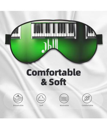 SSIMOO Green & White Piano Keys Print Eye Mask | Ultra-Soft Light-Blocking | Best Comfort for Restful Sleep | International Shipping Available - Buy Online on GoSupps.com