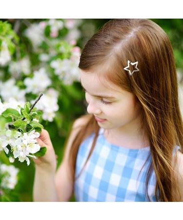 100 Pcs Silver Metal Star Snap Hair Clips | Y2K Hair Accessories for Women & Girls - Buy Online on GoSupps.com