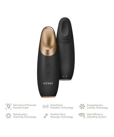 Geske SmartAppGuided Warm & Cool Eye Energizer - 6-in-1 Eye Massager for Dark Circles Puffiness & Tear Bags - Gray Electric Massage Device - Buy Online on GoSupps.com