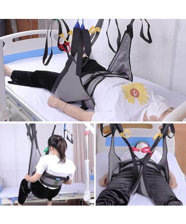 Patient Lifter Heavy Duty Transfer Belt Divided Leg Shower Sling Universal Handicap Lift Commode Sling with 4 Point Support Tranfer Sling for Patients Shower Bath for Elderly Disabled Grey - Buy Online on GoSupps.com