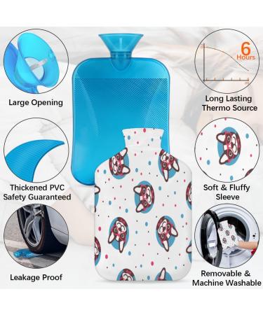 Funny 2L Heat Bottle with Fluffy Cover - Large Capacity Dog Water Bag for Cozy Nights & Pain Relief (Neck Back Shoulders) - Buy Online on GoSupps.com