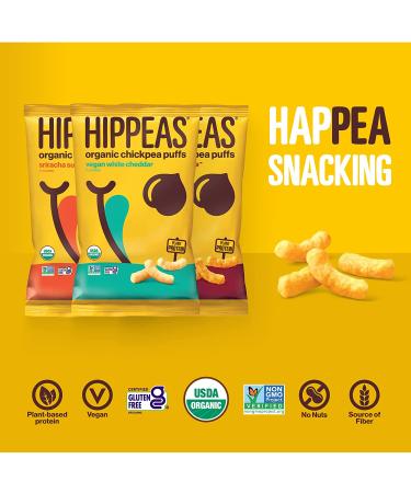 HIPPEAS Organic Chickpea Puffs Variety Pack | Vegan, Gluten-Free, Crunchy Protein Snacks | 4 Ounce (Pack of 6) - Buy Online on GoSupps.com