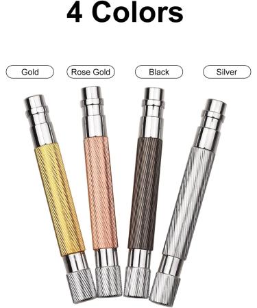 Funs Stainless Steel Shaving Handle for Double Edge Safety Razors | Manual Mustache Removal Knife Replacement - Buy Online on GoSupps.com