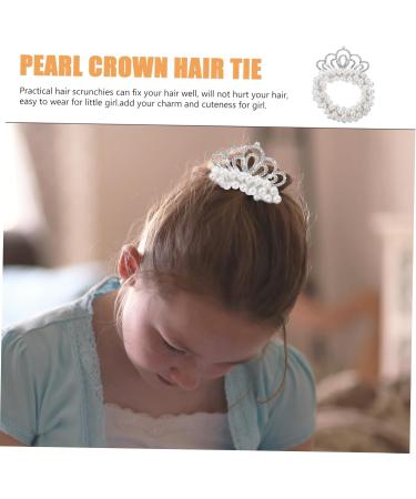 FOMIYES Hair Accessories Scrunchies for Girls Pearl Crown Hair Tie Elastic Ponytail Holder Hair Ties for Girls Pearl Beaded Hair Scrunchies Pearl Hair Tie Alloy Child Pearl Beads Ball Head - Buy Online on GoSupps.com