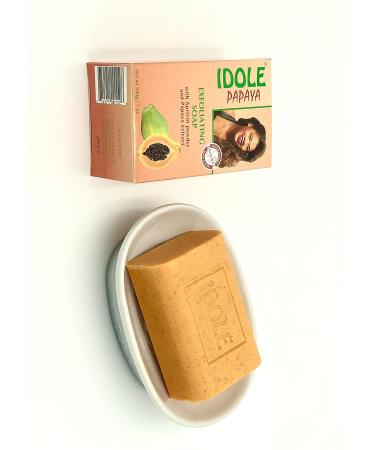Idole Soap Exfoliating Papaya 200g | Gentle Exfoliation | Brightening | 7oz - Buy Online on GoSupps.com