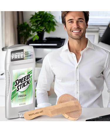 Speed Men's Deodorant Fresh Scent 3 Oz 24-Hour Odor Protection Aluminum-Free Comfort Guard Applicator Men'S Antiperspirant Deodorant | Bundle With Wooden Comb (Pack of 3) - Buy Online on GoSupps.com