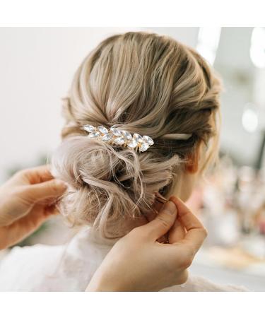FOMIYES Rhinestone Wedding Hair Comb Bride Bridal Hair Clip Women Crystal Hair Pieces Headpiece Hair Pins Bridesmaids Flower Girls Hair Barrettes Hairpin Hair Accessories Jewelry - Buy Online on GoSupps.com