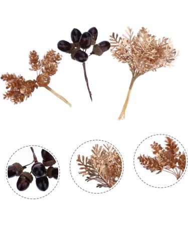 PRETYZOOM 3pcs Christmas Fake Flower Cuttings Party Pine Cone Bouquet Christmas Tree Picks Pine Stems Pine Cone Decoration Lifelike Fake Pine Cone Artificial False Leaf Plastic Assorted Color 2 14X12CM - Buy Online on GoSupps.com