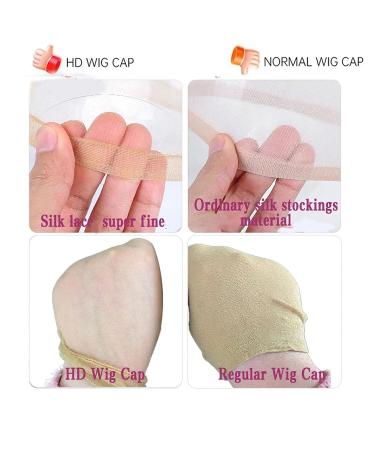 HD Lace Front Wig Caps for Women - Nude Stretchy Nylon Stocking Caps (2 PCS) - Buy Online on GoSupps.com