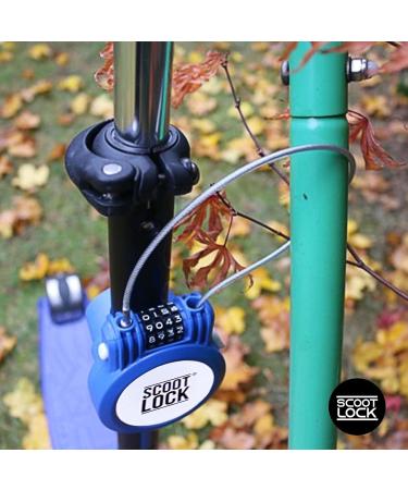 Scoot Lock | Sustainable Combination Roller & Bicycle Lock for Kids & Adults - Reinforced Micro Trunki Segway & More (Black) - Buy Online on GoSupps.com