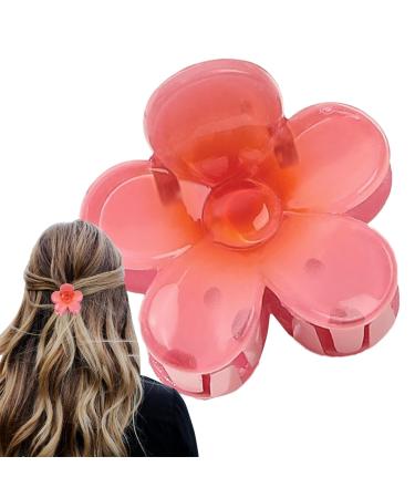 Flower Clips | Hawaiian Flower Cute Hair Clip Strong Hold Hair Clips Flower Fashionable Hair Accessories For Thick Thin Hair Women Girlsl Gradient watermelon red