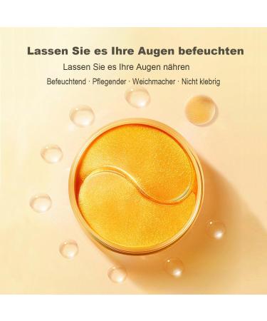  KFDDRN 120 Pcs Eye Pads for Dark Circles 24K Gold Gel Eye Pads Eye Mask Face Mask Hydrating Collagen Against Under Eye Bags Against - Buy Online on GoSupps.com