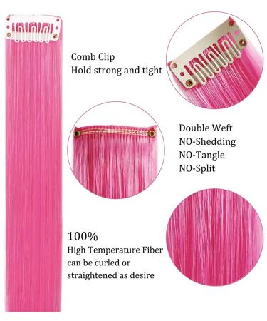 Colorful Lskjmo Red Wig Clips - Party Highlight Hair Extensions for Women & Girls | Synthetic Multicolor Hairpieces - Buy Online on GoSupps.com