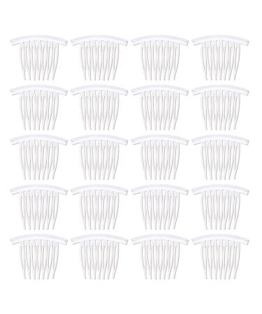 20 Pack 4 Inch Clear White Plastic Hair Side Comb With Long Teeth Hairpins Grips Barrettes Clamps Bows for Women Bridal Wedding Veil Decorative Headpiece French Twist Updo Bun Accessories - Buy Online on GoSupps.com