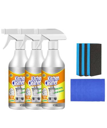 Kitchen Foam Cleaner All-Purpose Kitchen Pots and Pan Cleaner Powerful Clean Kitchen Oil Stains Clean Sweep Kitchen Cleaner Foam Cleaner All Purpose Heavy Duty (3 pcs)