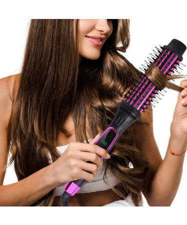 Thermal Brush Curling Iron: Heated Round Styling Brush with 5 Heat Temps Hot Ionic Curler