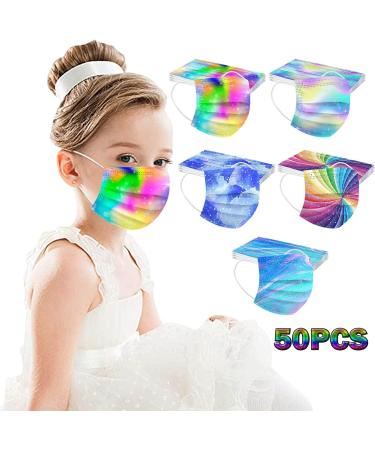 Buy NcQifei 50pcs Kids Disposable 3-Layer Face Masks Cute Cartoon Design Breathable & Colorful Protection for Boys & Girls - Buy Online on GoSupps.com