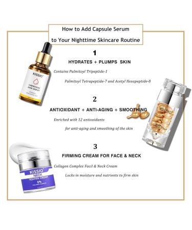 KISSIO Apple Cell Serum - Anti-Aging Hydrating Serum for Fine Lines & Wrinkles 30 Capsules Moisturizer for Night Use Plump & Firm Skin - Buy Online on GoSupps.com
