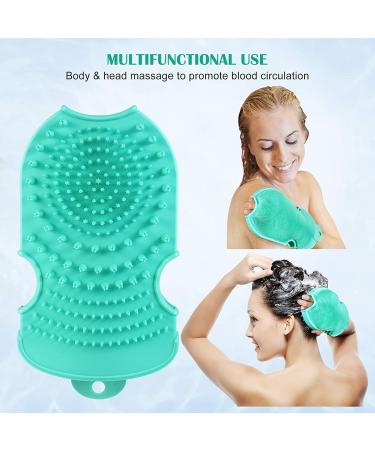 Body Scrubber Back Shower Brush: Silicone Soft Bristle Exfoliating Bath Golve Silicon Scrub Exfoliator for Showering Scrubbing Body Dead Skin Leg Arm Foot Exfoliation Scratcher 1-green - Buy Online on GoSupps.com