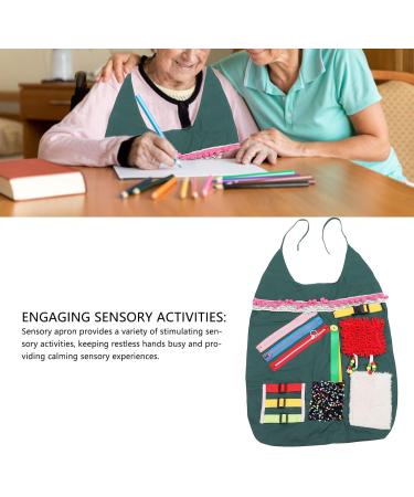 Sensory Blanket Apron Fidget Apron for Elderly Fidget Blanket for Dementia Anxiety Relieving Elderly Alzheimer Activities Apron for Memory Loss Dementia - Buy Online on GoSupps.com