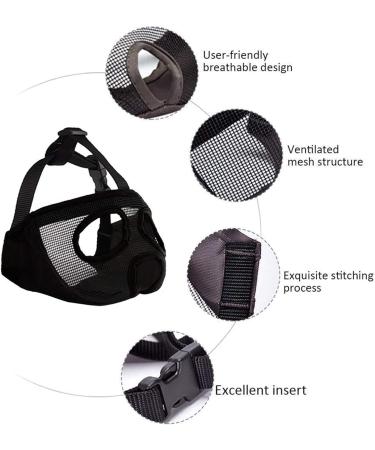 Jyhy Adjustable Muzzle for Short Snout Dogs | Breathable Mesh Bulldog Mask for Training | Size S (23-31 cm) - Blue - Buy Online on GoSupps.com