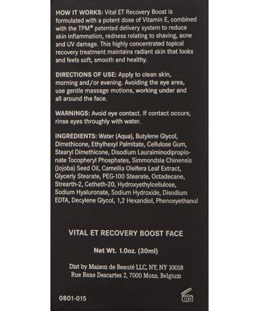 M TIER Vital ET Recovery Boost Face Serum | Anti-Aging Unisex Skincare | 1.0 fl oz - Shop Internationally - Buy Online on GoSupps.com
