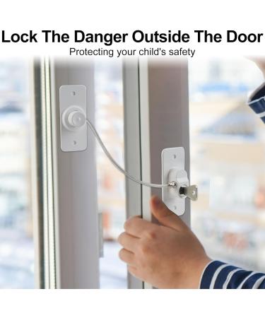 Window Safety Locks 2PCS Child Security Premium Wire Catch Lock Set No Punching UPVC Self Adhesive Window Restrictor-Locks with Keys for Protect Children Kids Baby Home Schools Doors Windows Cupboard Style2 - Buy Online on GoSupps.com
