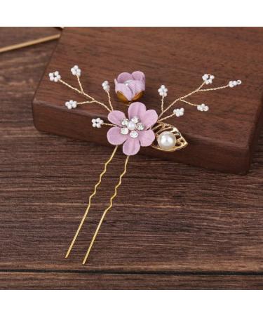 Toyvian Purple Bridal Hair Comb Clip Set - Handmade Wedding Accessories with Rhinestones for Brides and Bridesmaids - Buy Online on GoSupps.com