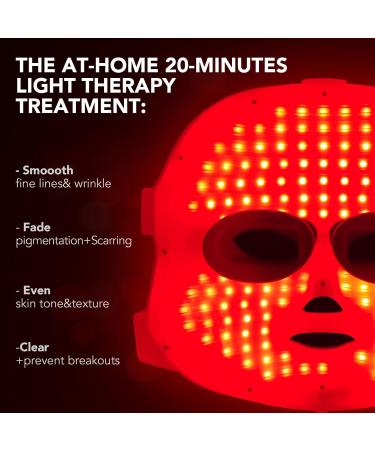 NEWKEY Red Light Therapy Face Mask - 7 Colors LED Photon Skin Care for Anti-Wrinkles & Acne Reduction - Buy Online on GoSupps.com
