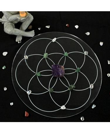 Humdcdy Round Pendulum Board | Star Pendulum & Dining Rod | Crystal Energy Divination for Living Room | Metaphysical Message Board - Buy Online on GoSupps.com