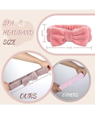 4 Pack Microfiber Spa Headband Set for Women - Bow Tie Hair Band for Skincare, Makeup, and Yoga - Elastic Headband for Facial Cleansing and Shower (4 Colors) - Buy Online on GoSupps.com