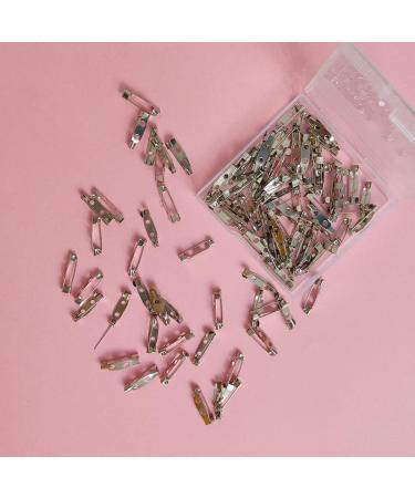 100 Pcs Silver Locking Pin Backs Safety Clasp for Jewelry Making - 20MM - Buy Online on GoSupps.com