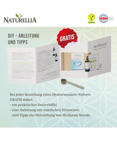 Naturellia Pure Hyaluronic Acid Powder 20g - Vegan Ultramolecular DIY Serum | Made in Germany - Buy Online on GoSupps.com
