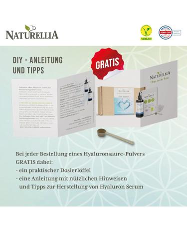 Pure Naturellia Hyaluronic Acid Powder 10g - Vegan Low Molecular Weight for DIY Facial Serum - Made in Germany - Buy Online on GoSupps.com