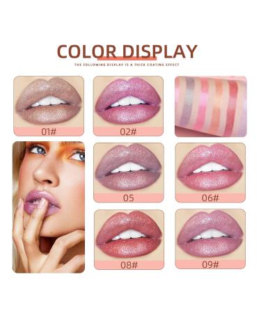 Buy DAGEDA Glitter Lipstick - Long Lasting Rose Red Sparkling High Pigment Lip Gloss | Waterproof Christmas Makeup for Women | International Shipping Available - Buy Online on GoSupps.com