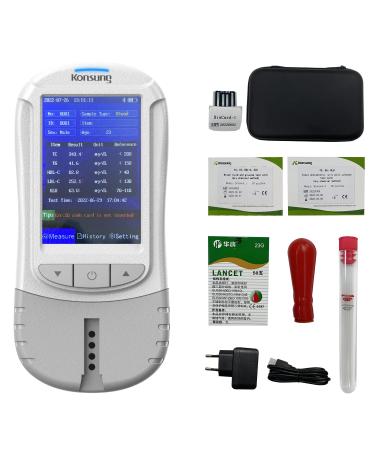 6-in-1 Lipid Analyzer: Total Cholesterol HDL LDL Triglycerides Uric Acid & Diabetes Test - 50 Test Strips for Home Use - Buy Online on GoSupps.com