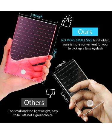Crystal Glass Eyelash Extension Pallet - Pink 5.9 x 3.94 x 0.31 Inch - Buy Online on GoSupps.com