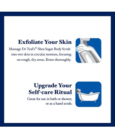 Dr Teal's Rose Shea Sugar Body Scrub - 19 oz (3 Pack) | Exfoliating & Hydrating with Essential Oils - Buy Online on GoSupps.com