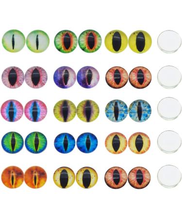 JJG 40PCS 20mm Dragon Eyes Glass Cabochon Set - Jewelry Findings for Pendants & Dolls - Buy Online on GoSupps.com