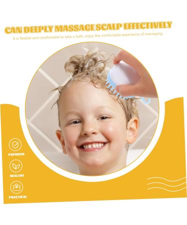 Buy Gleavi 12 PTH Rubber Shampoo Brush for Kids | Scalp Massage Hairbrush Made of Silicone - Best for Children's Hair Care - Buy Online on GoSupps.com