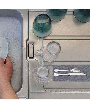 Huwen Water-Absorbing Stone Tray - Fast Drying Non-Slip Diatomite Coatings | Bathroom & Kitchen Soap Bowl Toothbrush Holder Coasters - Dark Gray 30x8cm - Buy Online on GoSupps.com