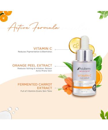 Vitamin C Face Serum - Anti-Aging Brightening Serum with Vitamin E Hyaluronic Acid & Niacinamide for Dark Spots & Fine Lines - Buy Online on GoSupps.com