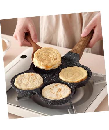PRETYZOOM 1pc Hamburger Pancake Pan Mini Pan Pancake Maker Pan Kitchen Accessory 4 Hole Omelette Pan Egg Pan for Gas Stove Omelette Frying Pan Medical Stone Fried Eggs Egg Plate - Buy Online on GoSupps.com