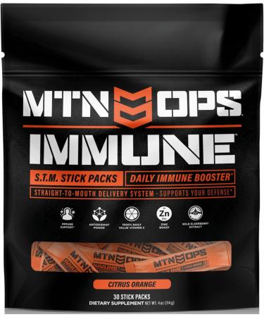 MTN OPS Daily STM Immune Booster - Citrus Orange Flavor | 30 Stick Pouch | International Shipping Available - Buy Online on GoSupps.com