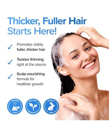 Biotin Hair Growth Shampoo & Conditioner Set - Sulfate-Free for Thinning & Color Treated Hair - Deep Conditioning for Dry Damaged Hair - Made in USA (16 oz x 2) - Buy Online on GoSupps.com