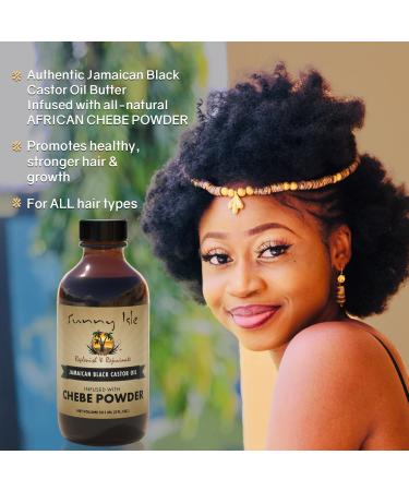 Sunny Isle Jamaican Black Castor Oil with Chebe Powder 2oz - Stronger, Longer Hair | All-Natural African Moisturizer for All Hair Types - Buy Online on GoSupps.com