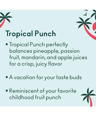 OLIPOP Tropical Punch Sparkling Tonic 12-Pack - Gut-Friendly Prebiotic Soda with 9g Plant Fiber - Caffeine-Free, Low-Calorie, Vegan - Buy Online on GoSupps.com