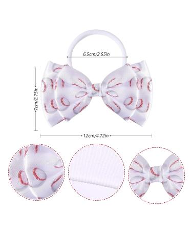 Girls Baseball Headband with Bows 6 Pcs - Elastic Hairbands for Kids - Sports Themed Birthday Party Supplies - Buy Online on GoSupps.com